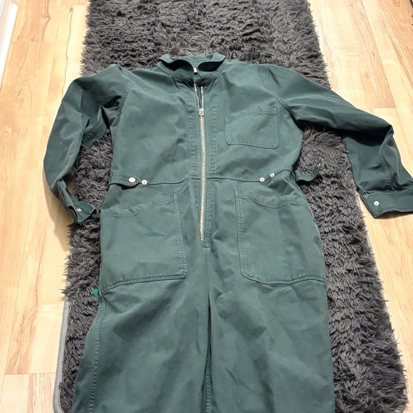 OUTERKNOWN Depot Jumpsuit Coverall Flight Suit in Green Night - Picture 3 of 8